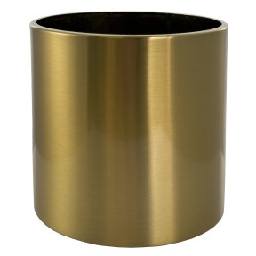 Bronzos spalvos metalinis cilindrinis vazonėlis